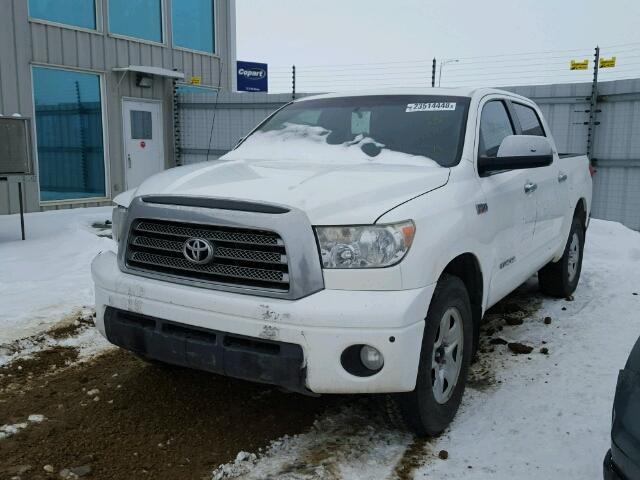 5TFDV58119X083911 - 2009 TOYOTA TUNDRA CRE WHITE photo 2