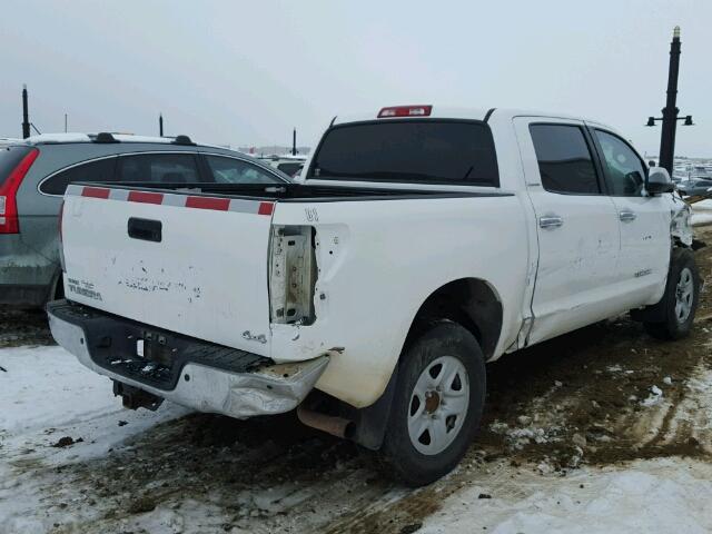 5TFDV58119X083911 - 2009 TOYOTA TUNDRA CRE WHITE photo 4