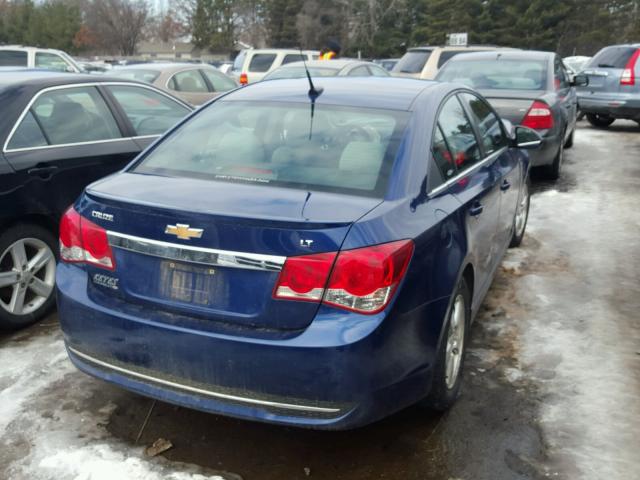 1G1PF5SC8C7206401 - 2012 CHEVROLET CRUZE LT BLUE photo 4