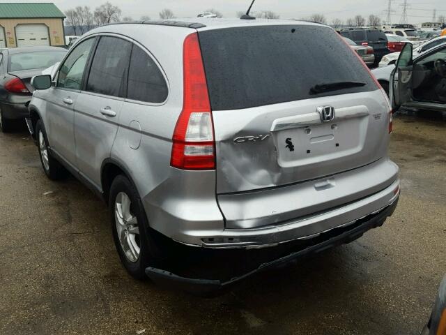 JHLRE3H71BC002369 - 2011 HONDA CR-V EXL SILVER photo 3