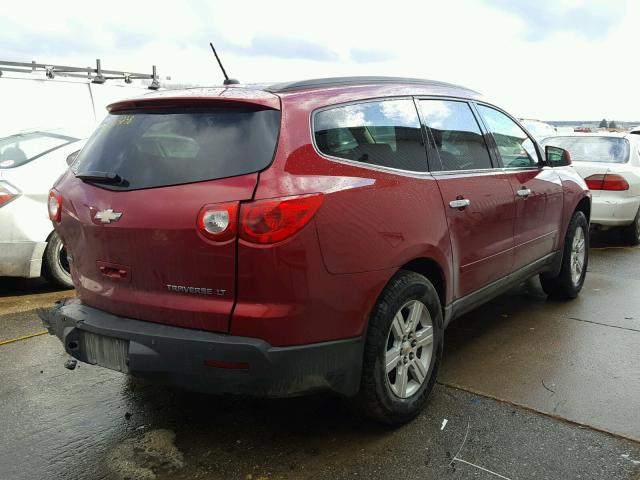 1GNKRJED9CJ420104 - 2012 CHEVROLET TRAVERSE L RED photo 4