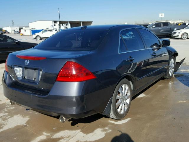 1HGCM66507A055268 - 2007 HONDA ACCORD EX GRAY photo 4