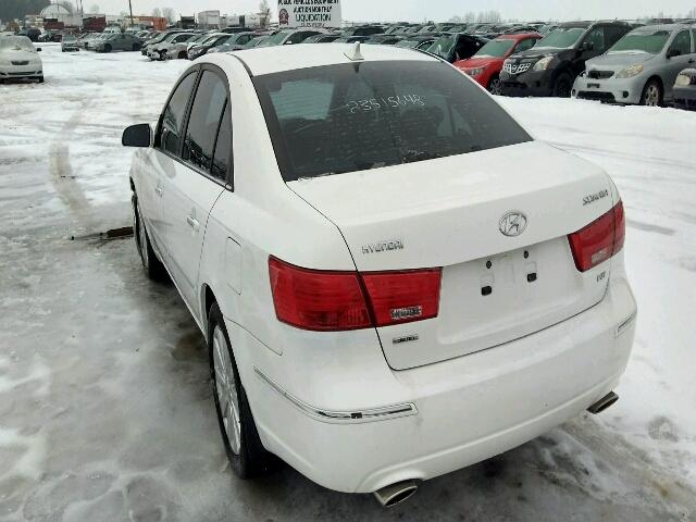 5NPET46F09H474790 - 2009 HYUNDAI SONATA GLS WHITE photo 3