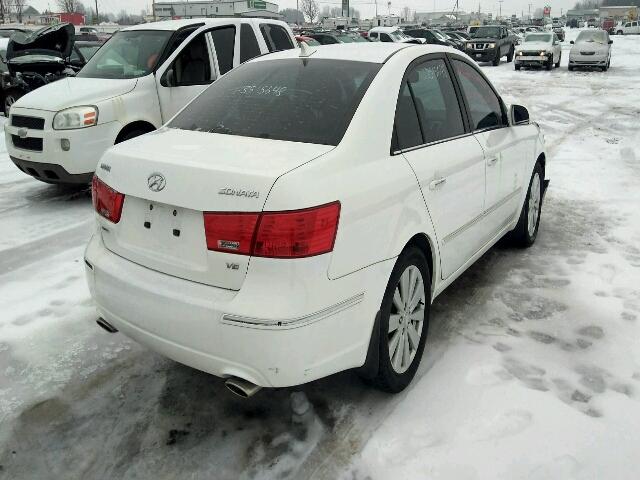 5NPET46F09H474790 - 2009 HYUNDAI SONATA GLS WHITE photo 4