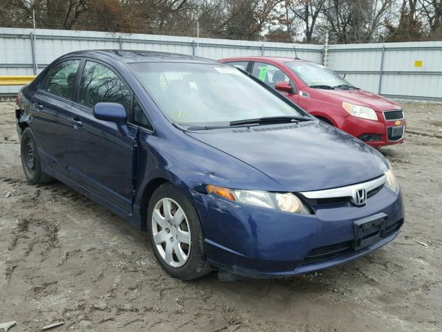 2HGFA16557H513235 - 2007 HONDA CIVIC LX BLUE photo 1