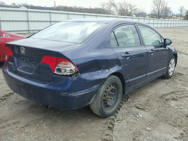 2HGFA16557H513235 - 2007 HONDA CIVIC LX BLUE photo 4