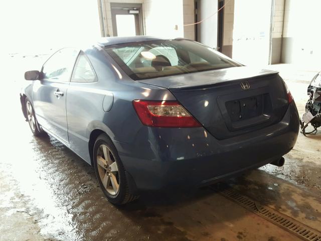 2HGFG12847H562375 - 2007 HONDA CIVIC EX BLUE photo 3