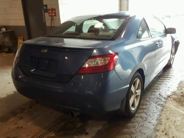 2HGFG12847H562375 - 2007 HONDA CIVIC EX BLUE photo 4