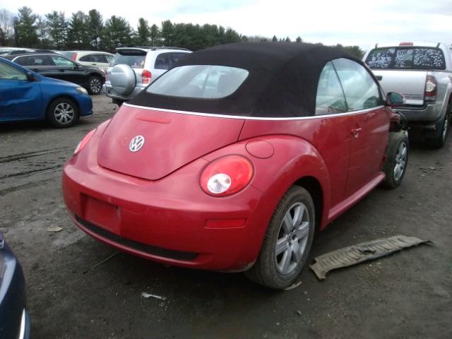 3VWRG31Y77M413630 - 2007 VOLKSWAGEN NEW BEETLE 红色 照片 4