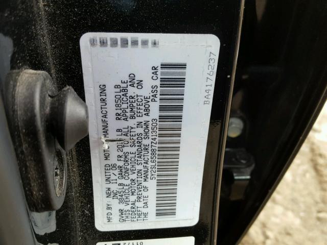 5Y2SL65887Z413503 - 2007 PONTIAC VIBE BLACK photo 10