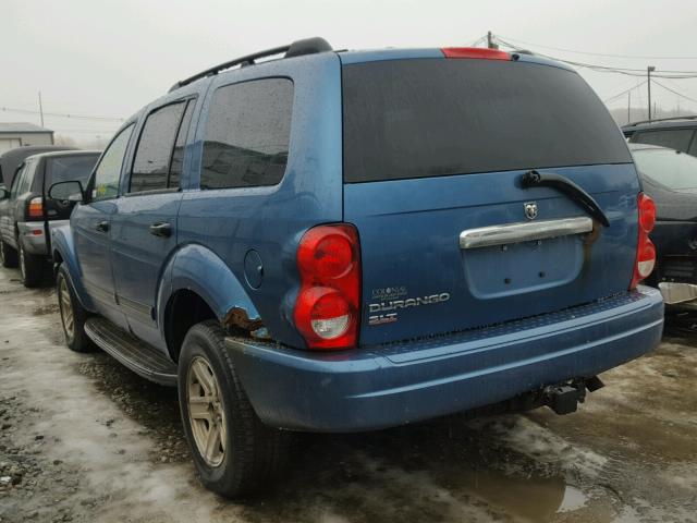 1D4HB48N06F182974 - 2006 DODGE DURANGO SL BLUE photo 3