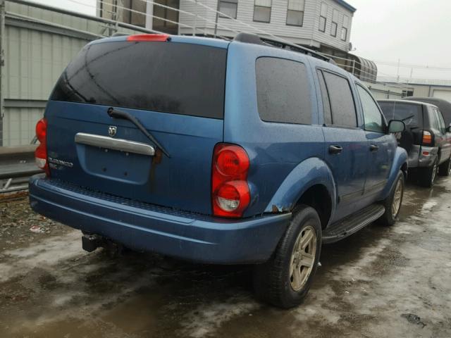 1D4HB48N06F182974 - 2006 DODGE DURANGO SL BLUE photo 4