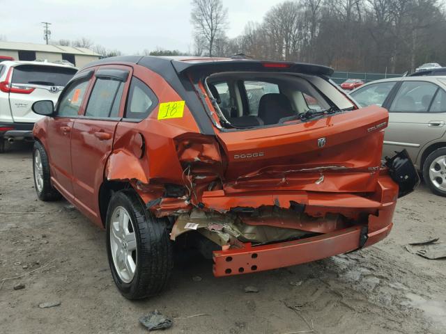 1B3HB48A99D136815 - 2009 DODGE CALIBER SX ORANGE photo 3