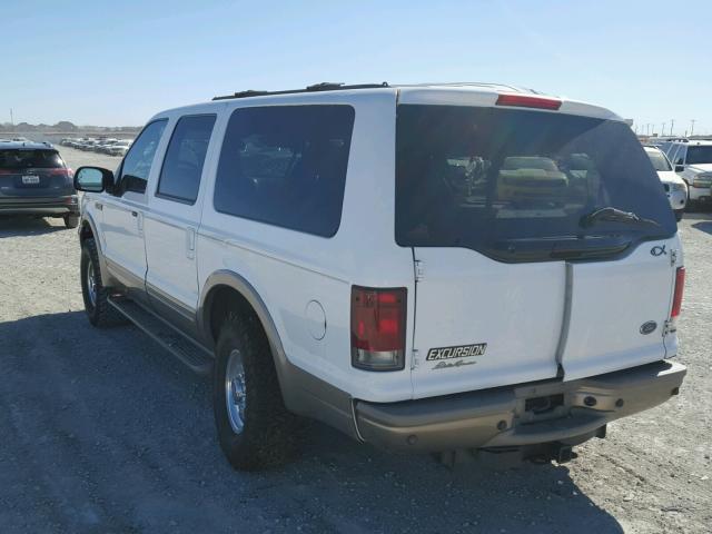 1FMSU45P63EB66732 - 2003 FORD EXCURSION WHITE photo 3