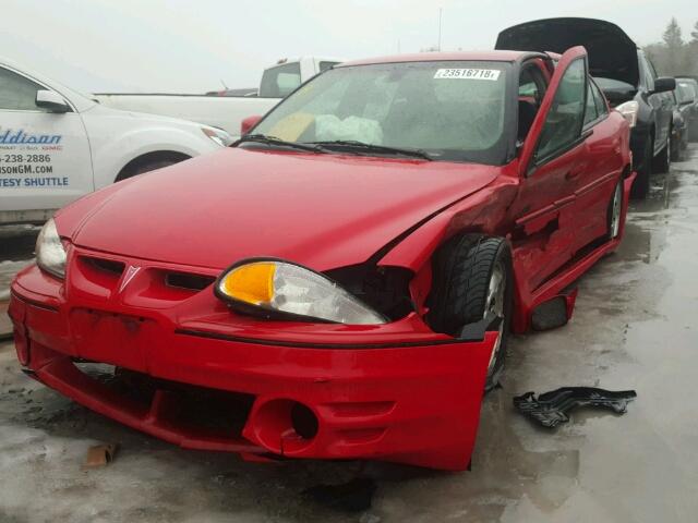 1G2NW52E82C151376 - 2002 PONTIAC GRAND AM G RED photo 2