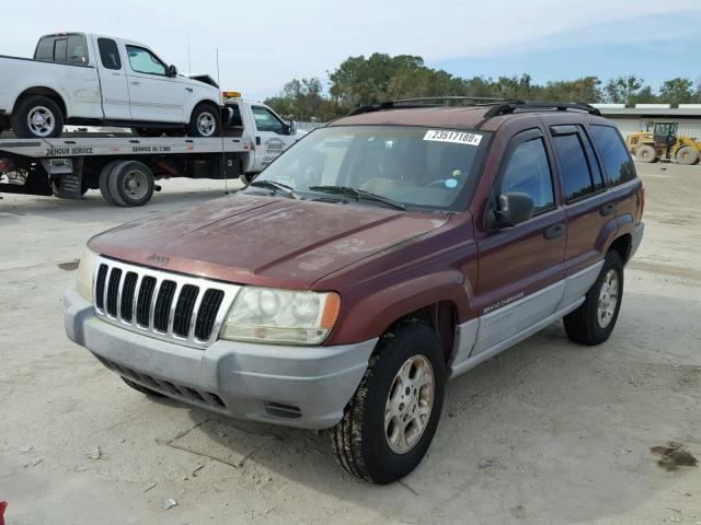 1J4G258S0XC518639 - 1999 JEEP GRAND CHER MAROON photo 2