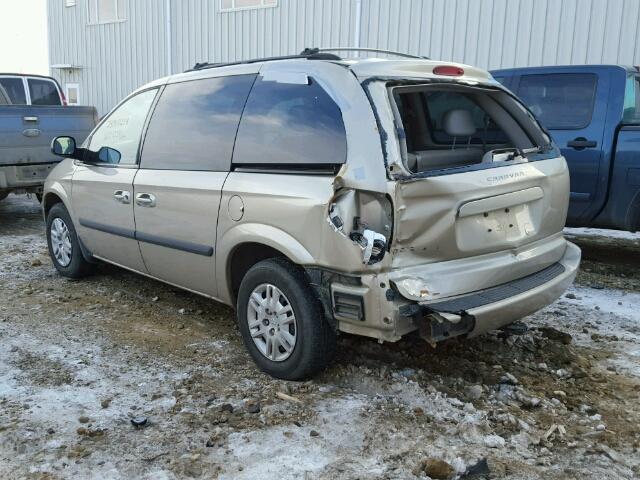 1D4GP25R97B129854 - 2007 DODGE CARAVAN SE GOLD photo 3