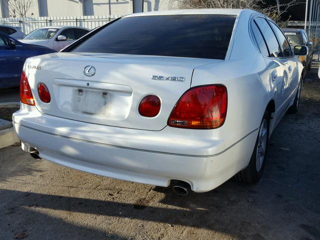 JT8BL69SX10007304 - 2001 LEXUS GS 430 WHITE photo 4