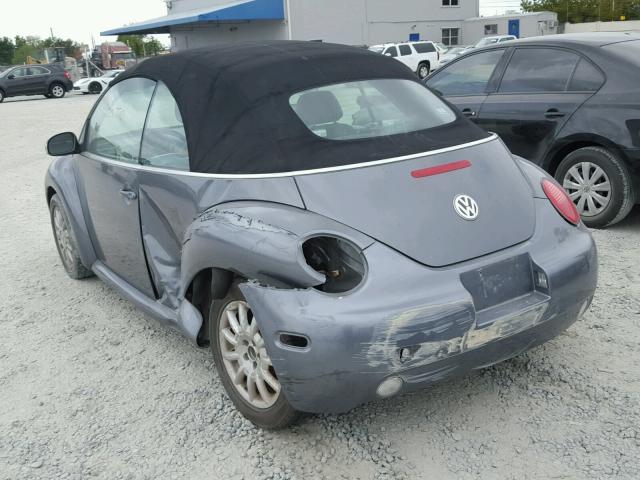 3VWCM31YX4M341347 - 2004 VOLKSWAGEN NEW BEETLE GRAY photo 3