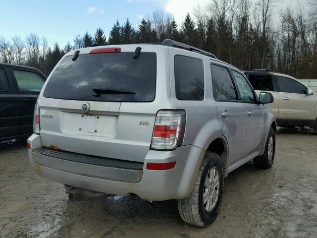 4M2CU91G79KJ00500 - 2009 MERCURY MARINER SILVER photo 4