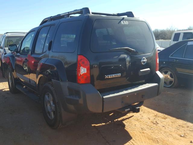 5N1AN08U35C650276 - 2005 NISSAN XTERRA OFF BLACK photo 3