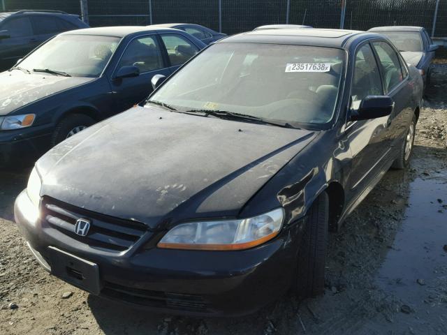 1HGCG56602A144809 - 2002 HONDA ACCORD EX BLACK photo 2