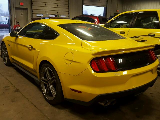 1FA6P8CF5F5372827 - 2015 FORD MUSTANG GT YELLOW photo 3