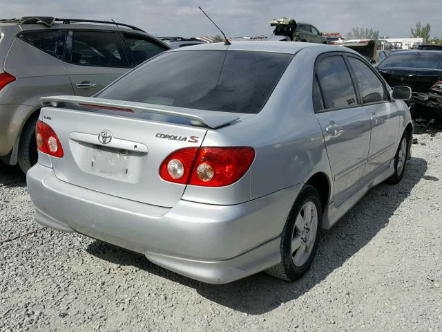 1NXBR32E58Z968569 - 2008 TOYOTA COROLLA CE SILVER photo 4