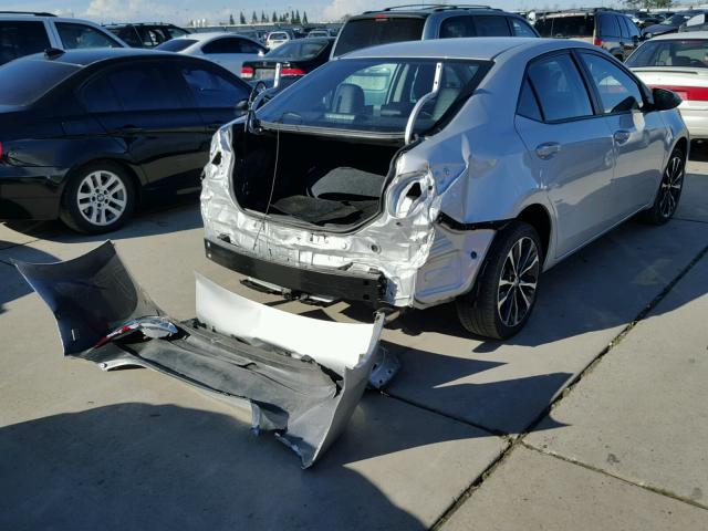 5YFBURHE3HP635247 - 2017 TOYOTA COROLLA L SILVER photo 4