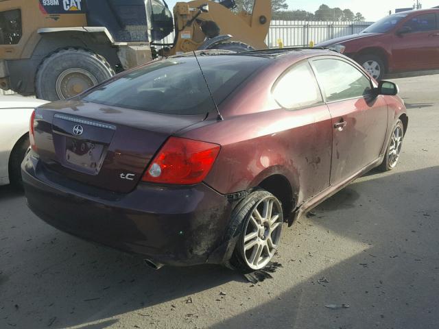 JTKDE177870168130 - 2007 TOYOTA SCION TC 勃艮第红 照片 4