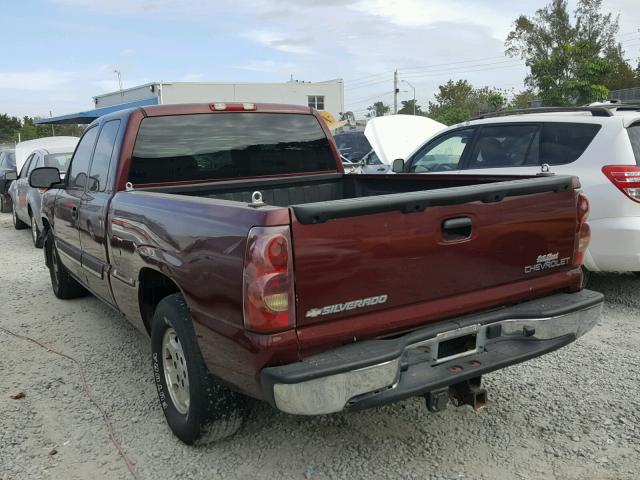 2GCEC19VX31113691 - 2003 CHEVROLET SILVERADO MAROON photo 3