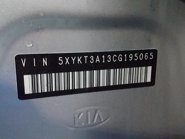 5XYKT3A13CG195065 - 2012 KIA SORENTO BA SILVER photo 10