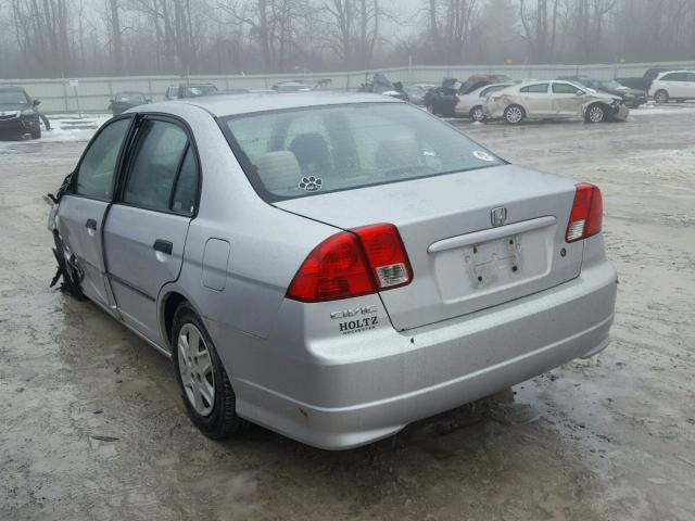 2HGES16315H598207 - 2005 HONDA CIVIC DX V SILVER photo 3