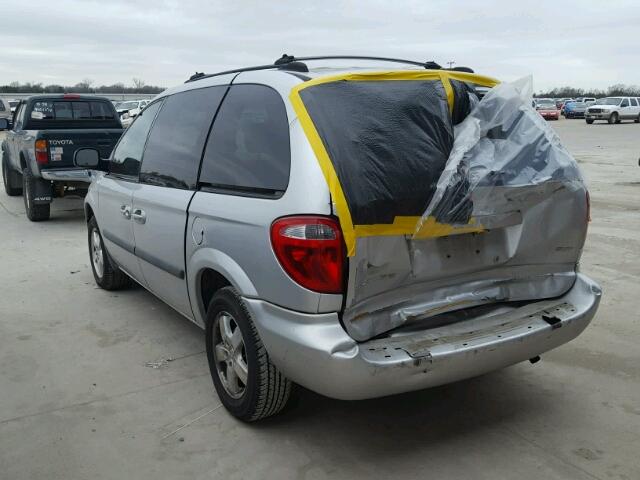 1D4GP45R55B140603 - 2005 DODGE CARAVAN SX SILVER photo 3