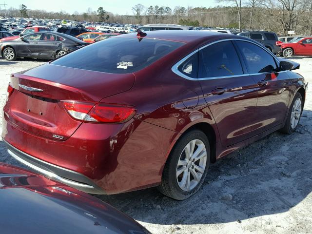 1C3CCCAB0GN169460 - 2016 CHRYSLER 200 LIMITE RED photo 4