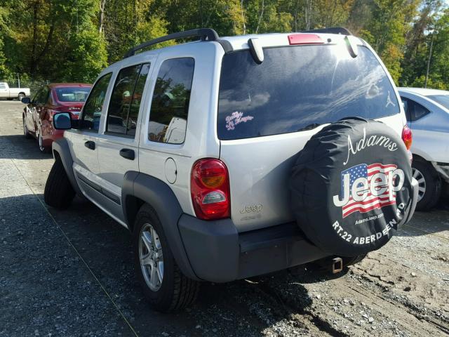 1J4GL48K23W650270 - 2003 JEEP LIBERTY SP SILVER photo 3