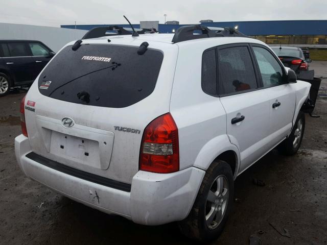 KM8JM12B66U306503 - 2006 HYUNDAI TUCSON GL WHITE photo 4