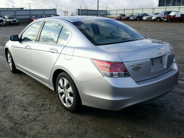 1HGCP36838A015753 - 2008 HONDA ACCORD EXL SILVER photo 3