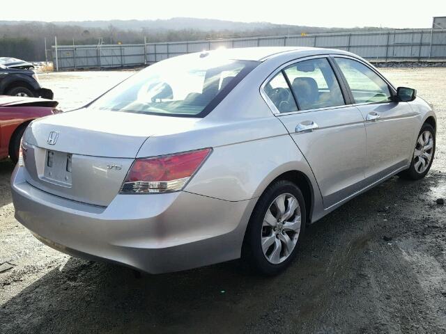 1HGCP36838A015753 - 2008 HONDA ACCORD EXL SILVER photo 4