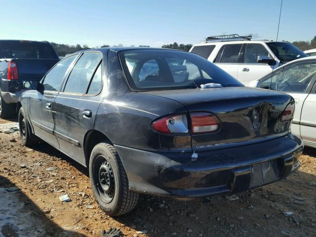 1G1JC5242X7285562 - 1999 CHEVROLET CAVALIER BLACK photo 3