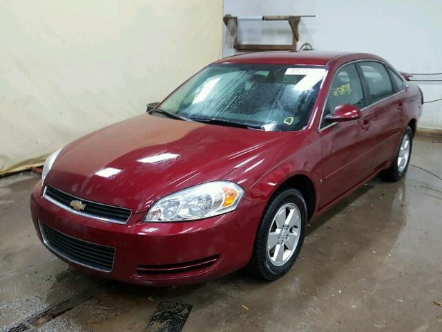 2G1WT58K581319178 - 2008 CHEVROLET IMPALA LT BURGUNDY photo 2