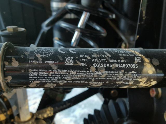 4XASDA579GA597055 - 2016 POLARIS SPORTSMAN 绿色 照片 10