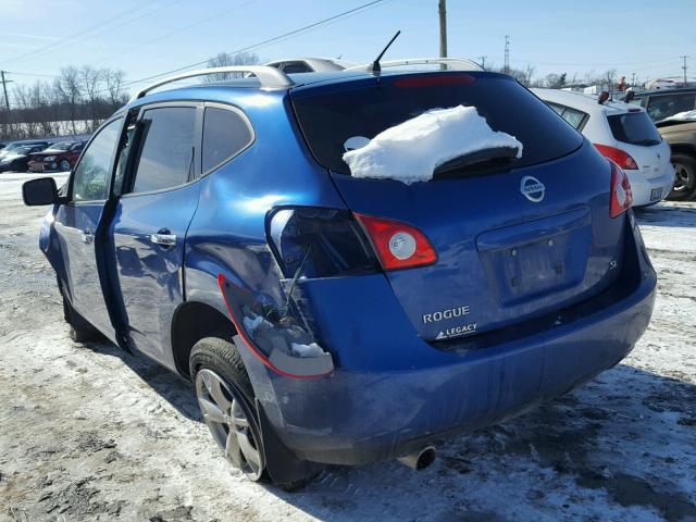 JN8AS5MT2AW003632 - 2010 NISSAN ROGUE S BLUE photo 3