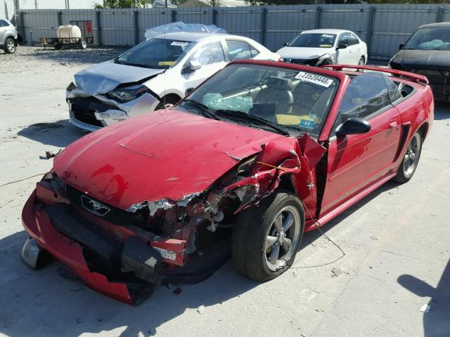 1FAFP44433F401026 - 2003 FORD MUSTANG RED photo 2