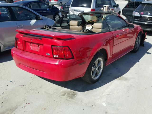 1FAFP44433F401026 - 2003 FORD MUSTANG RED photo 4