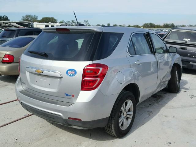 2GNALBEK6H1518817 - 2017 CHEVROLET EQUINOX LS SILVER photo 4