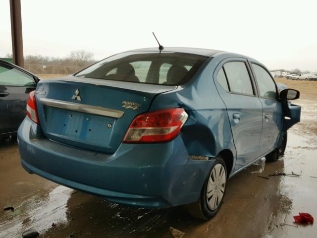 ML32F3FJ0HH002565 - 2017 MITSUBISHI MIRAGE G4 BLUE photo 4