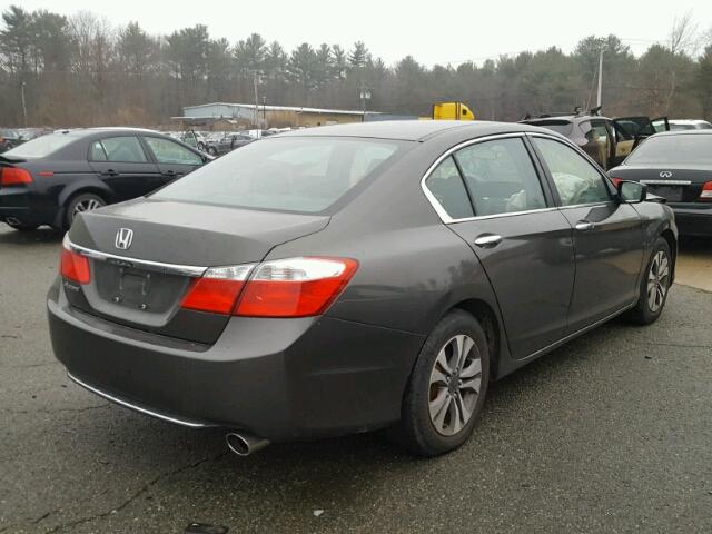 1HGCR2F38DA088569 - 2013 HONDA ACCORD LX GRAY photo 4