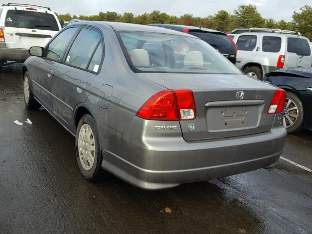 JHMES16535S006765 - 2005 HONDA CIVIC LX GRAY photo 3