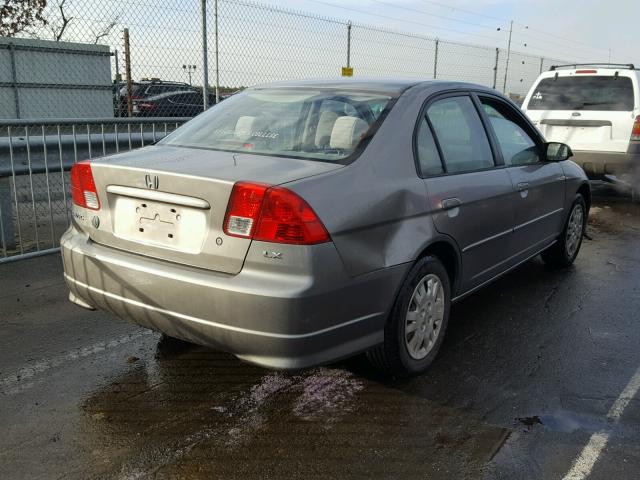 JHMES16535S006765 - 2005 HONDA CIVIC LX GRAY photo 4